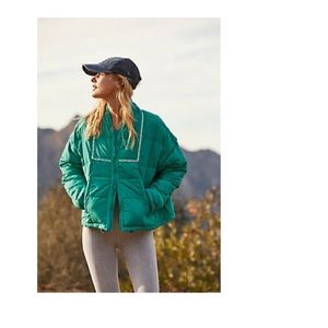 Free people Cara convertible puffer small green